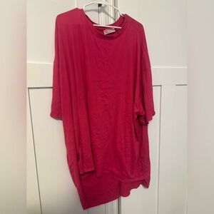Elegant Red Women's Tunic Top